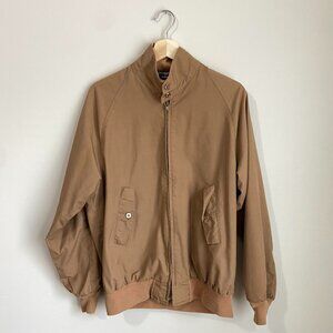 Vintage Men's (Tall 40) Lightweight, Front Zip, Brown Jacket